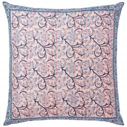 Naaz-Anna Hand Stitched Reversible Euro - Dusty Pink/Gray
